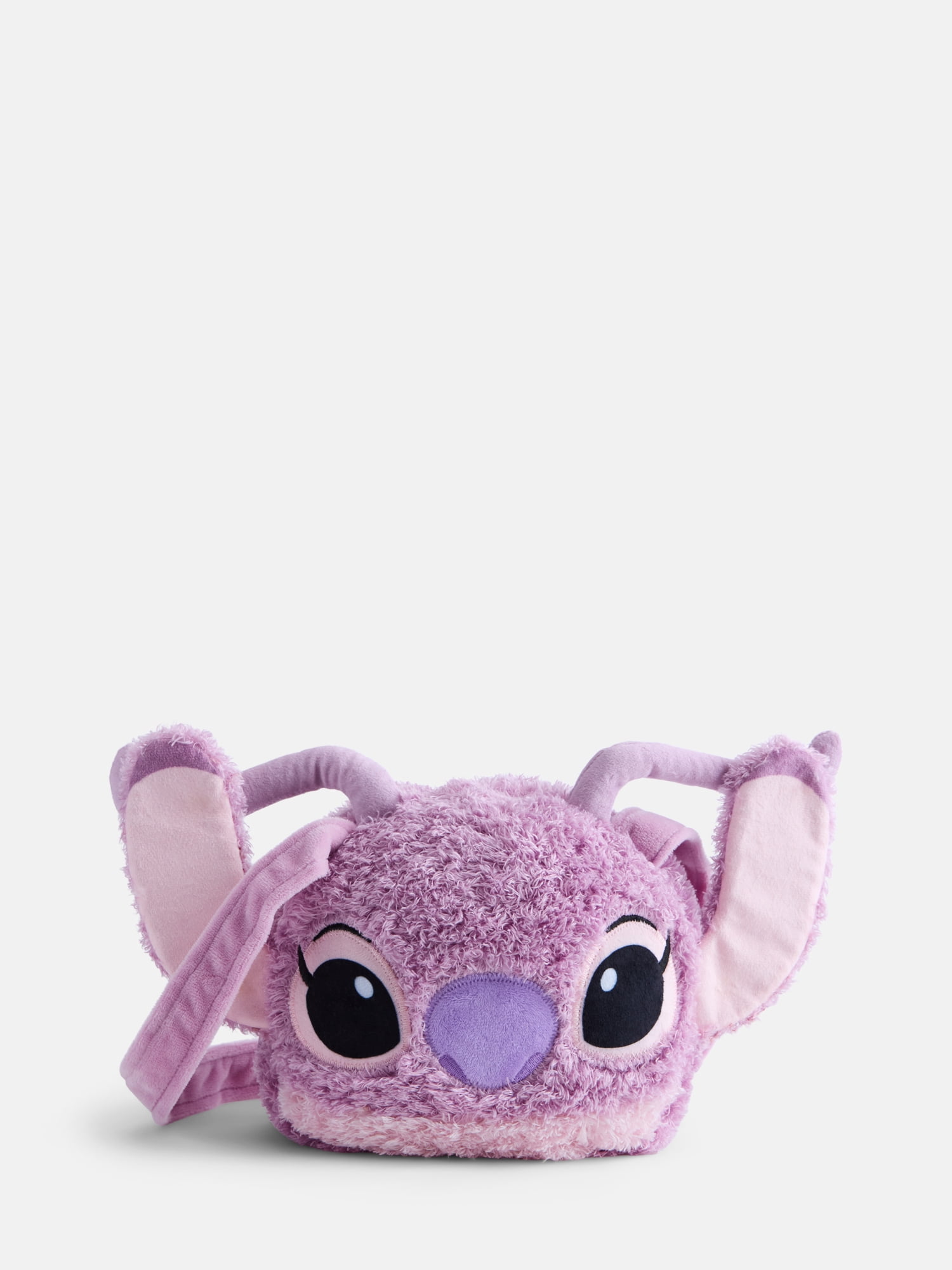 Disney Lilo and Stitch Girls Angel Plush Crossbody Bag, Pink