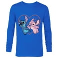 thumbnail image 1 of Disney Lilo and Stitch Angel Heart Kisses - Long Sleeve T-Shirt for Men -Customized-Royal, 1 of 5