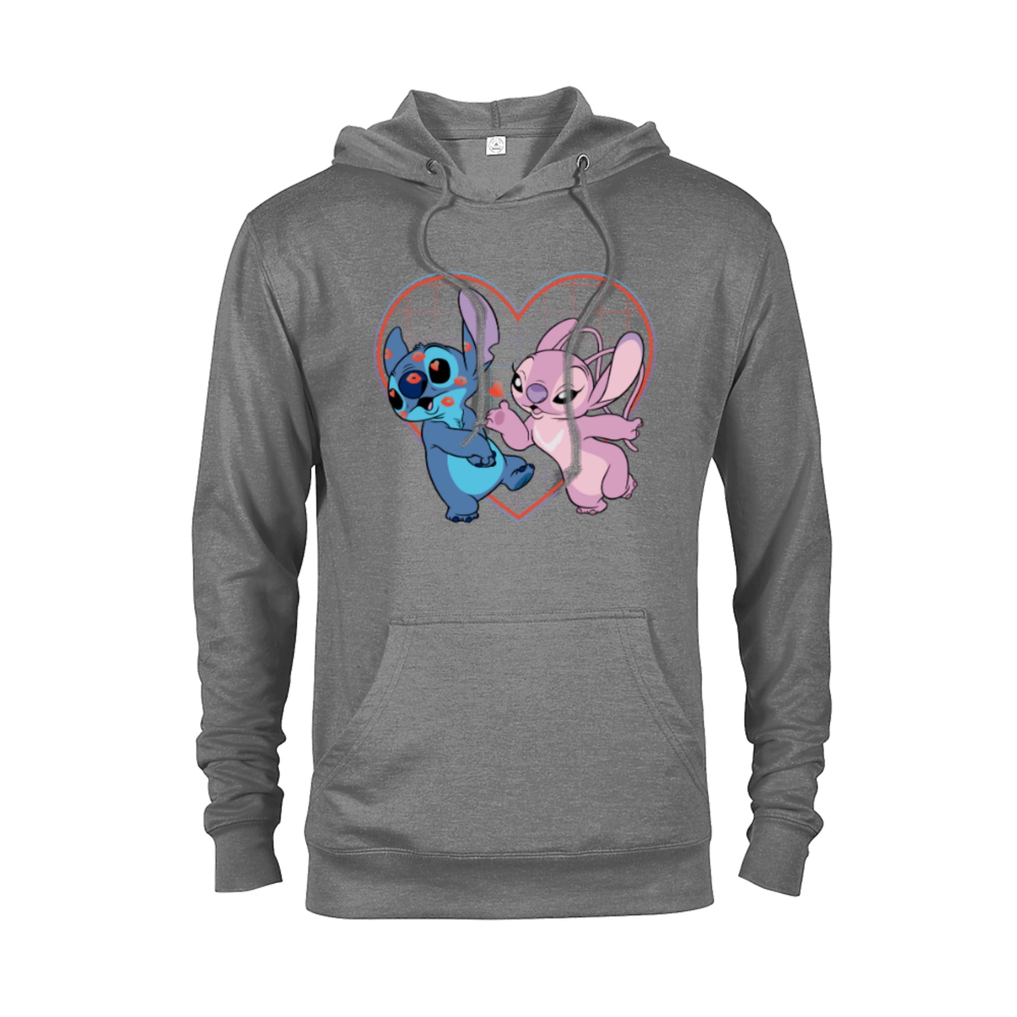 Disney Lilo and Stitch Angel Heart Kisses - Pullover Hoodie for Adults ...