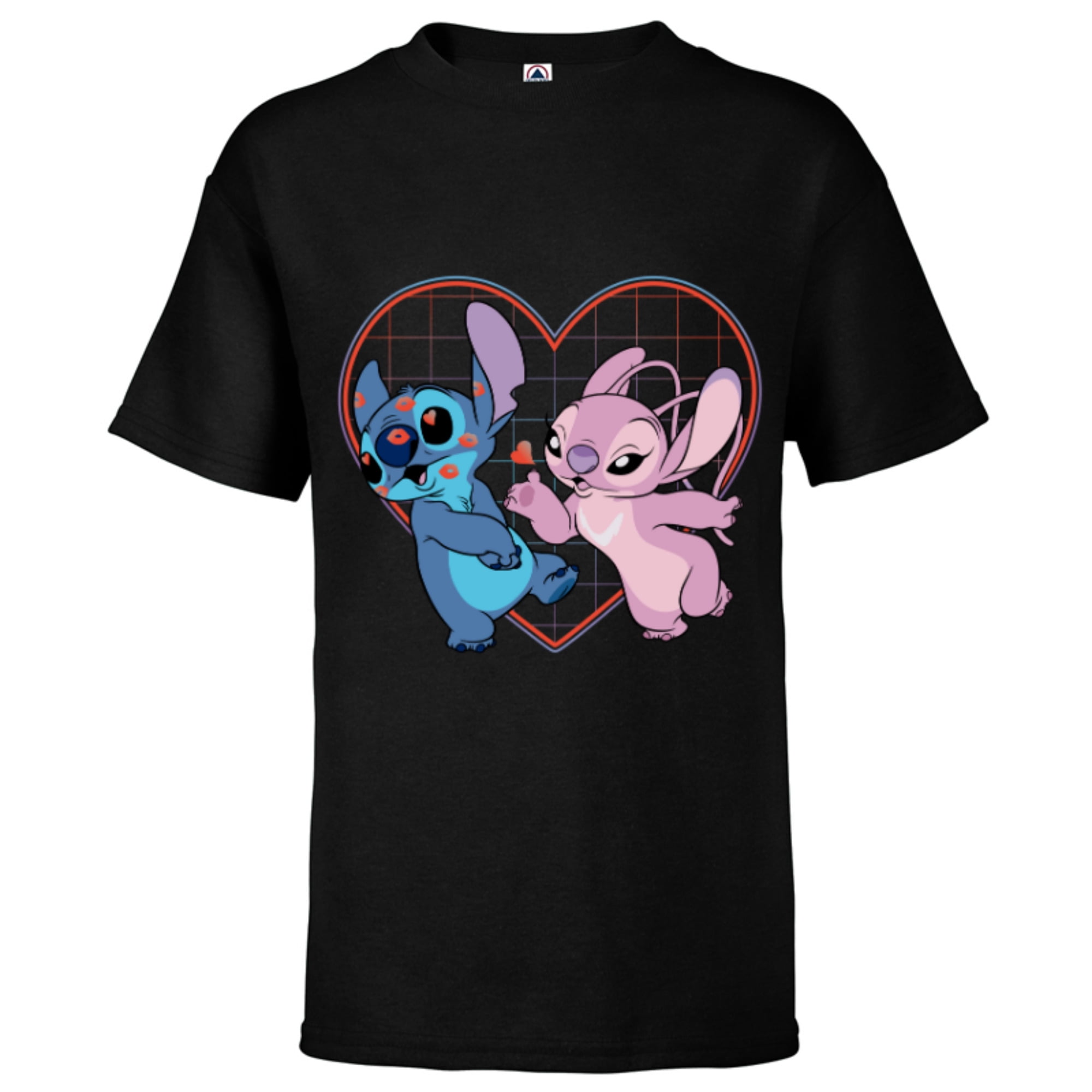 Disney Lilo and Stitch Angel Heart Kisses - Short Sleeve T-Shirt