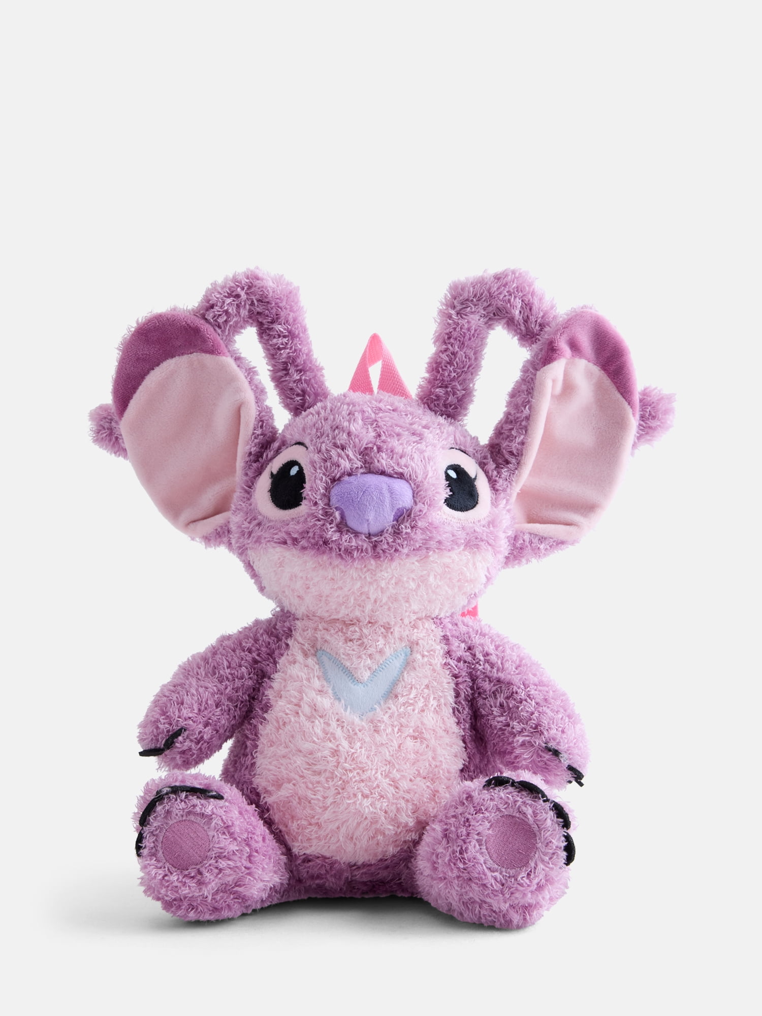 Disney Lilo and Stitch Girls Angel Plush Backpack, Pink