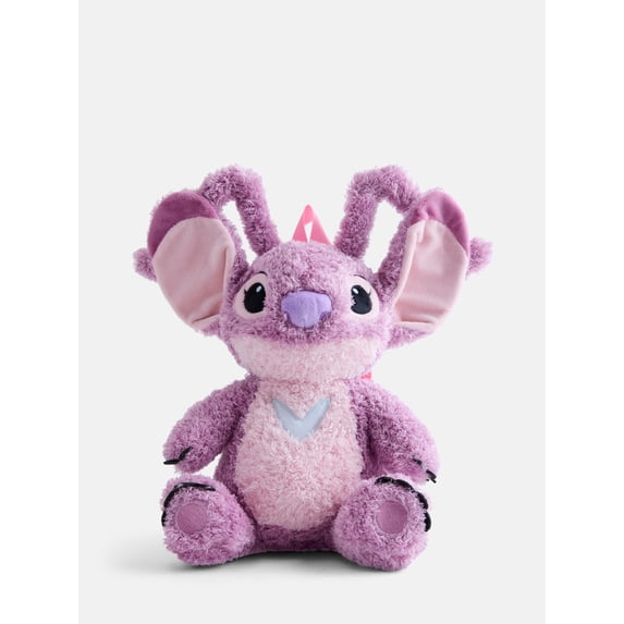 Disney Lilo and Stitch Girls Angel Plush Backpack, Pink