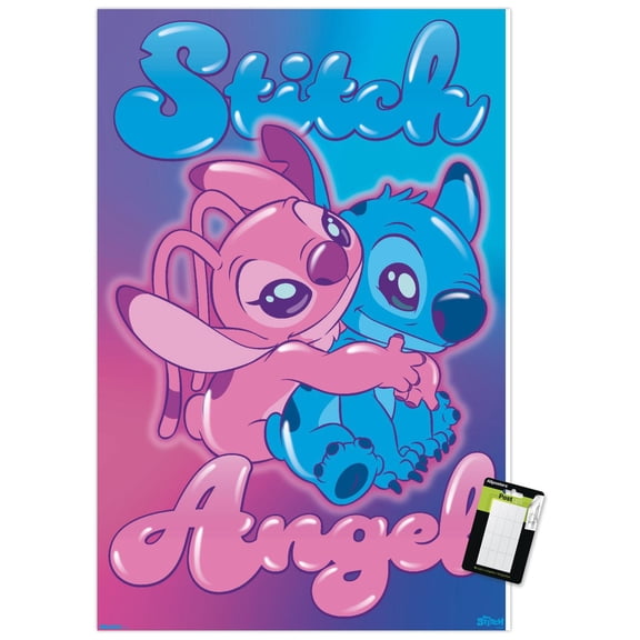 Disney Lilo and Stitch - Angel and Stitch Hug Wall Poster, 22.375" x 34"