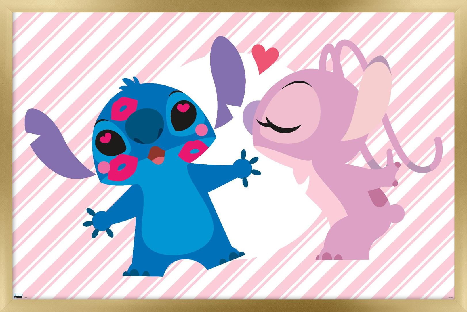 Disney Lilo and Stitch - Angel and Stitch Wall Poster, 22.375 x 34 Framed