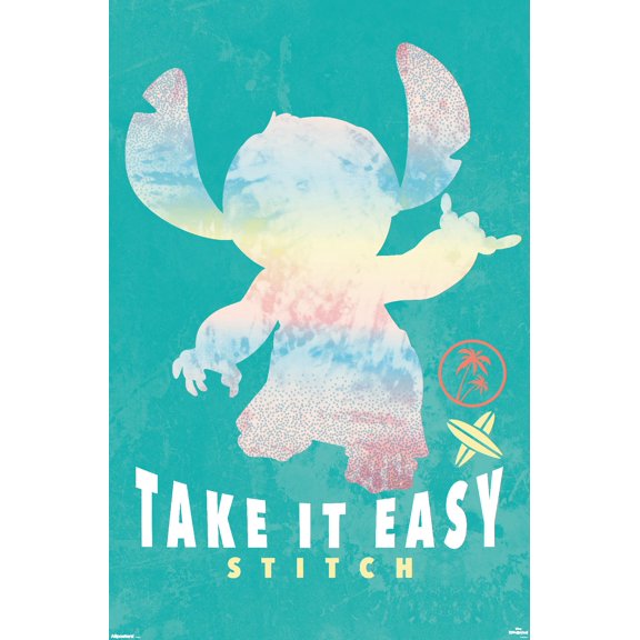 Disney Lilo and Stitch: Beach Vibes - Take It Easy Wall Poster, 22.375" x 34"