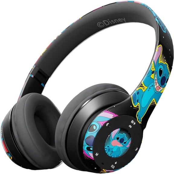 Disney Lilo and Stitch Bluetooth Over-ear Headphones with Microphone, Stitch Galactic
