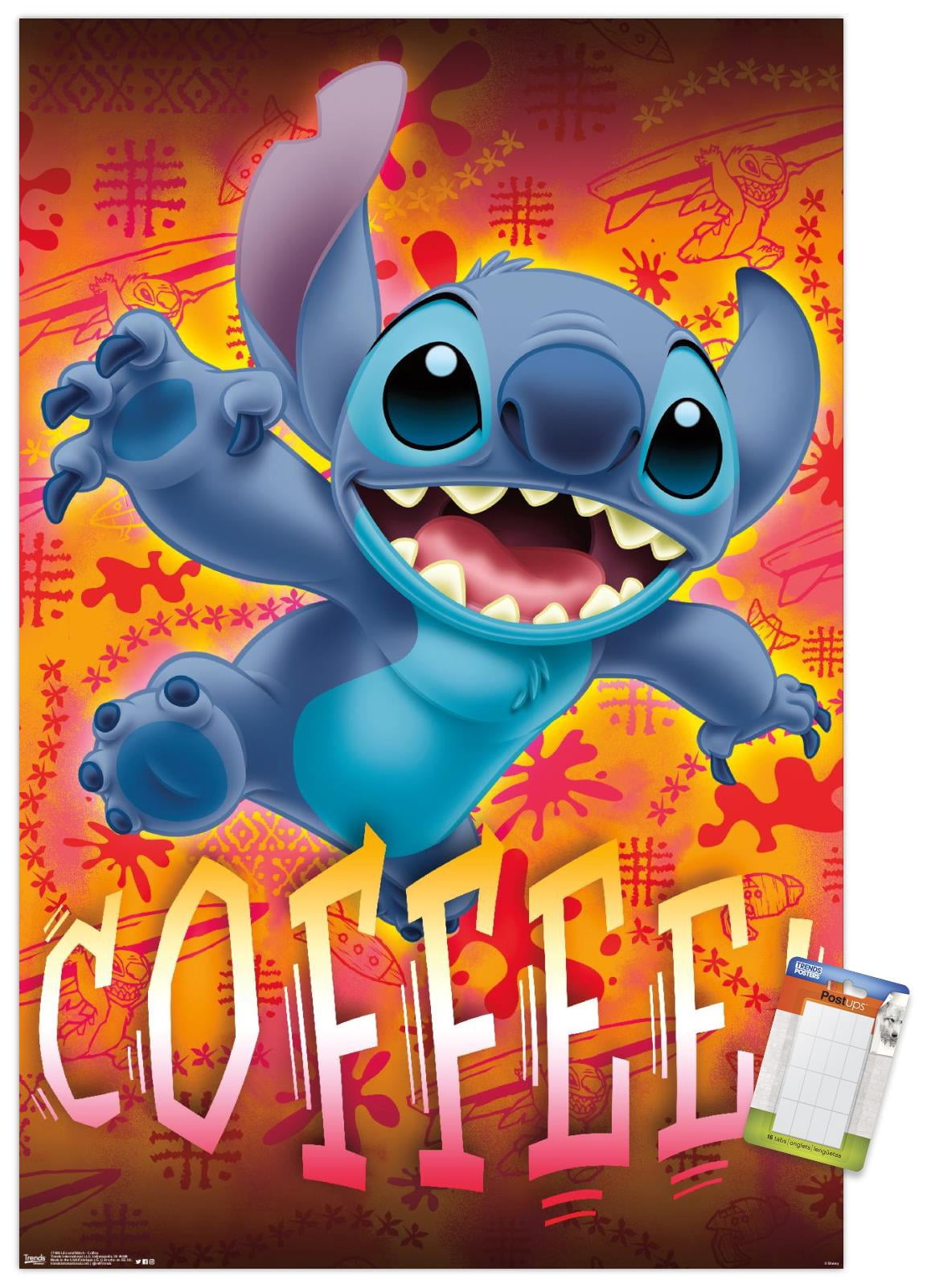 Disney Lilo and Stitch - Coffee Wall Poster, 14.725" x 22.375"
