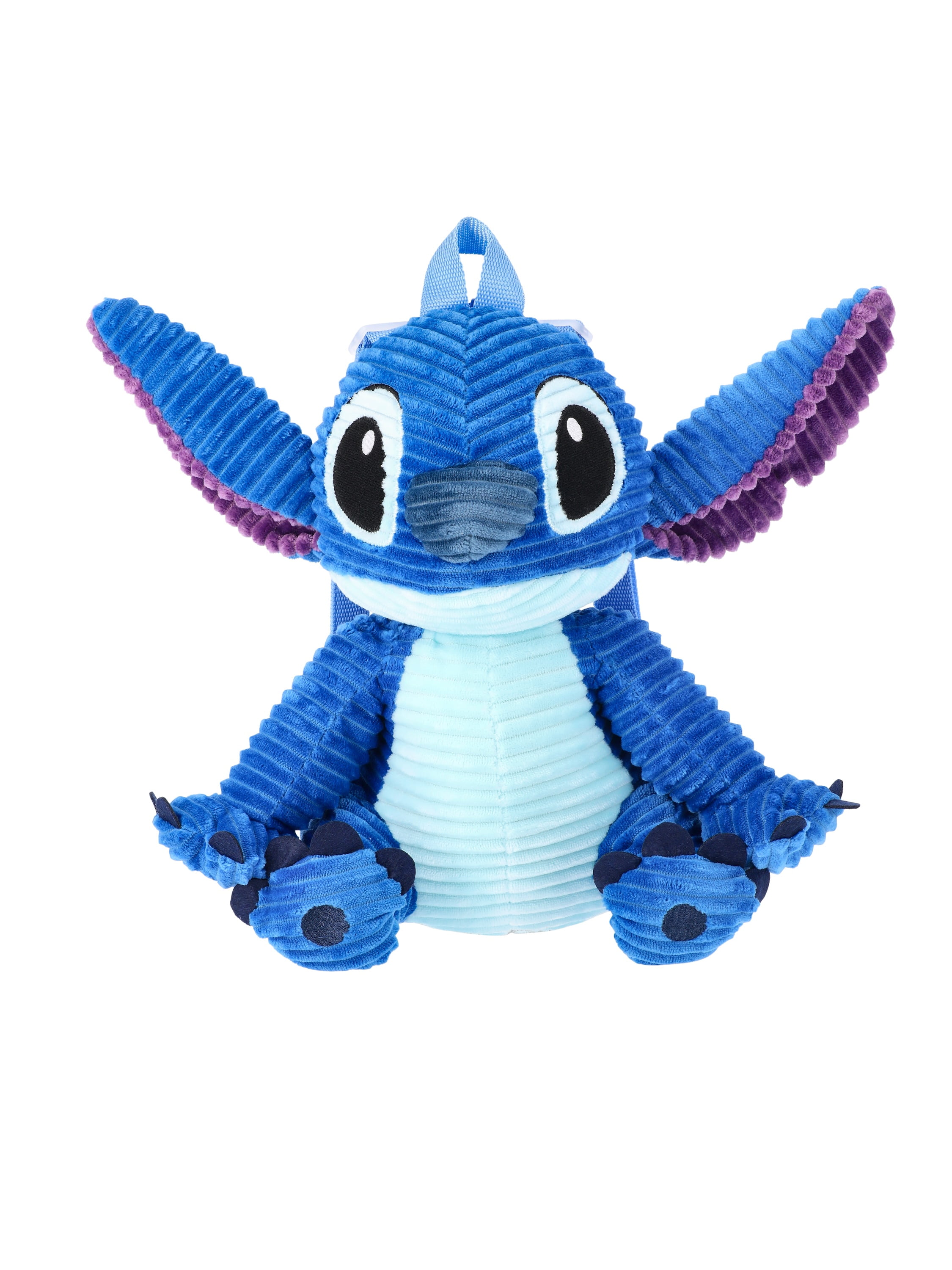 Disney Lilo and Stitch Kids Corduroy Plush Backpack, Blue