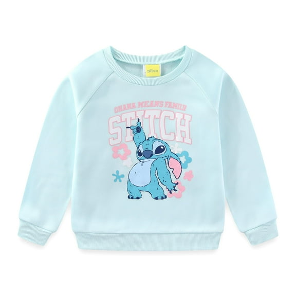 Disney Lilo and Stitch Crewneck Pullover Sweatshirt (Girls), Sizes 4-10
