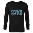 thumbnail image 1 of Disney Lilo and Stitch Cute Lettering - Long Sleeve T-Shirt for Men – Customized-Black, 1 of 5