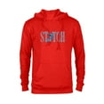 thumbnail image 1 of Disney Lilo and Stitch Cute Lettering - Pullover Hoodie for Adults – Customized-Red Heather, 1 of 5