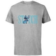 thumbnail image 1 of Disney Lilo and Stitch Cute Lettering - Short Sleeve Cotton T-Shirt for Adults - Customized-Athletic Heather, 1 of 5