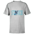thumbnail image 1 of Disney Lilo and Stitch Cute Lettering - Short Sleeve T-Shirt for Kids – Customized-Athletic Heather, 1 of 5