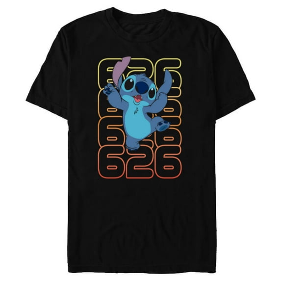 Disney Lilo and Stitch Experiment 626 - Short Sleeve Blended T-Shirt for Adults - Customized-Black