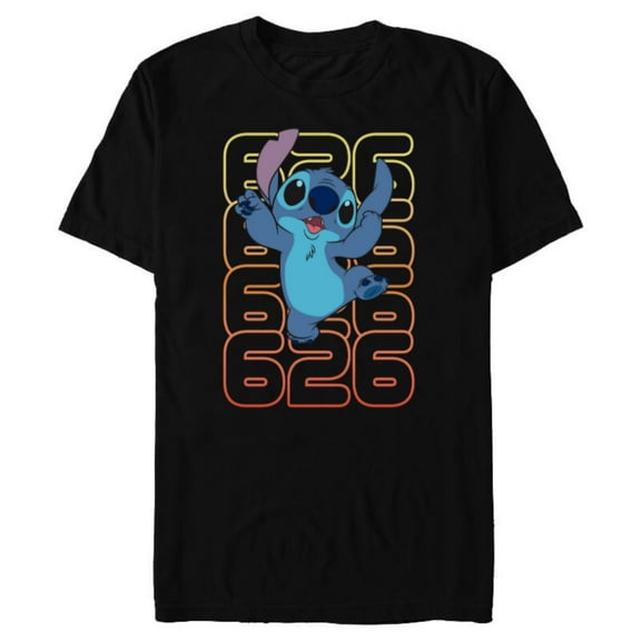 Disney Lilo and Stitch Experiment 626 - Short Sleeve Blended T-Shirt for Adults - Customized-Black