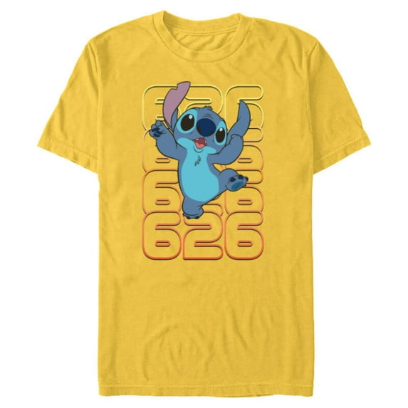 Disney Lilo and Stitch Experiment 626 - Short Sleeve Blended T-Shirt for Adults - Customized-Yellow