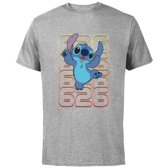 Disney Lilo and Stitch Experiment 626 - Short Sleeve Cotton T-Shirt for Adults - Customized-Athletic Heather