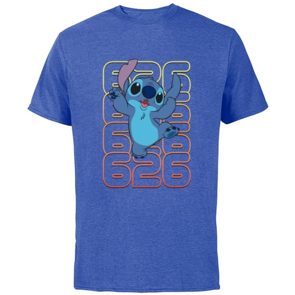 Disney Lilo and Stitch Experiment 626 - Short Sleeve Cotton T-Shirt for Adults - Customized-Royal Heather