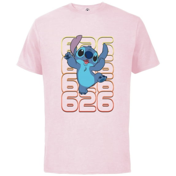 Disney Lilo and Stitch Experiment 626 - Short Sleeve Cotton T-Shirt for Adults - Customized-Soft Pink