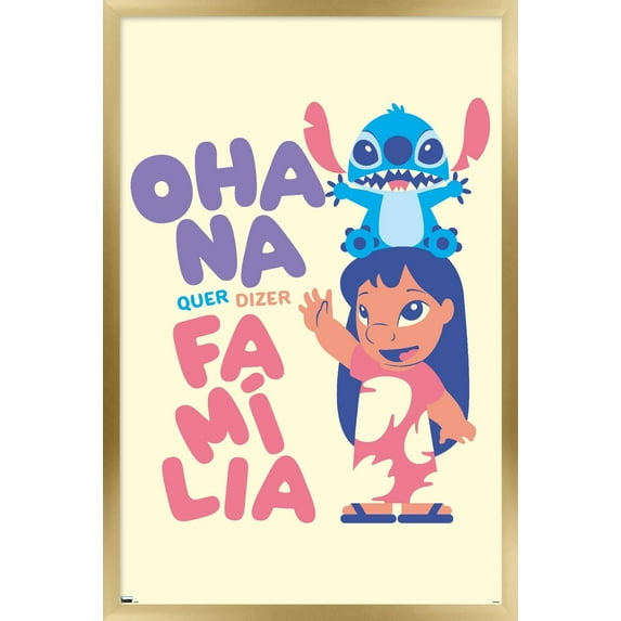 Disney Lilo and Stitch - Familia Wall Poster, 22.375" x 34" Framed