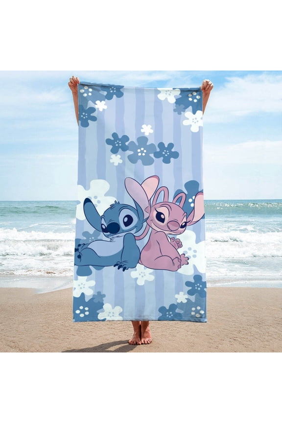 Disney Lilo and Stitch Flower Refresh 100% Beach Towel, 28x58