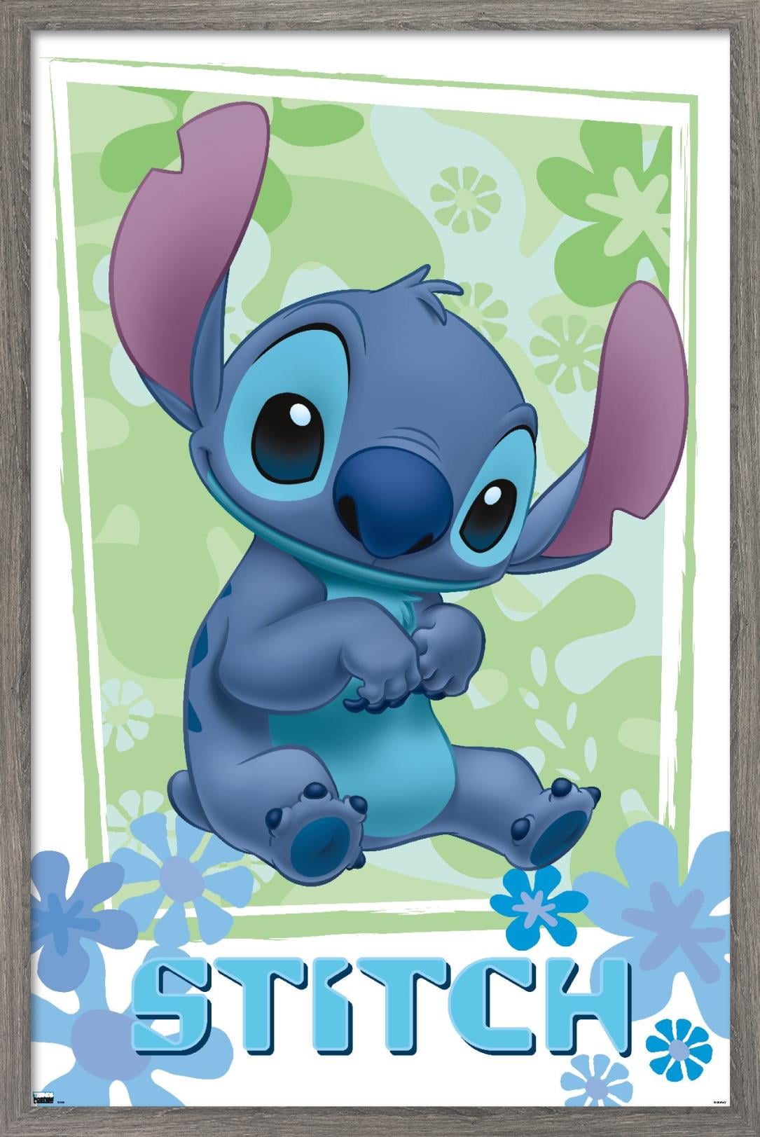 Disney Lilo and Stitch - Flowers Wall Poster, 22.375 x 34, Framed 
