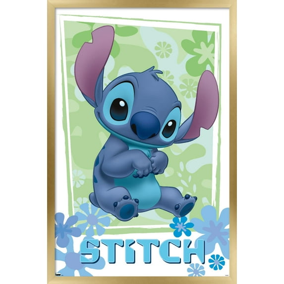 Disney Lilo and Stitch - Flowers Wall Poster, 22.375" x 34", Framed
