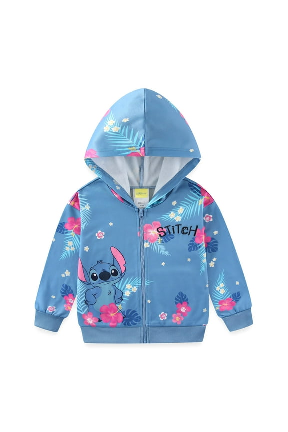 Lilo and Stitch Full Zip Up Hoodie (Girls), Sizes 4-12