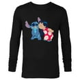 thumbnail image 1 of Disney Lilo and Stitch Funny Kisses - Long Sleeve T-Shirt for Men - Customized-Black, 1 of 5