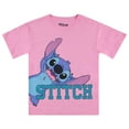 thumbnail image 1 of Disney Lilo and Stitch Girls Short Sleeve T-Shirt- Stitch Girls Tee Sizes 4-16 Hot Pink, 1 of 5
