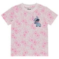 thumbnail image 1 of Disney Lilo and Stitch Girls Short Sleeve T-Shirt- Stitch Girls Tee Sizes 4-16 White, 1 of 6