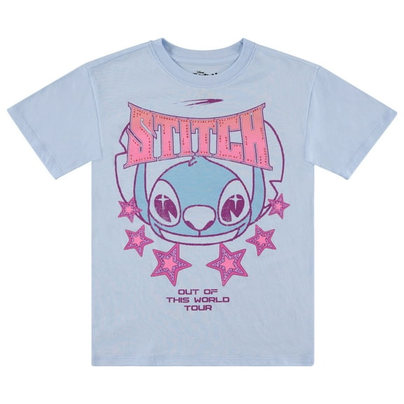 Disney Lilo and Stitch Girls Short Sleeve T-Shirt- Stitch Girls Tee Sizes 4-16