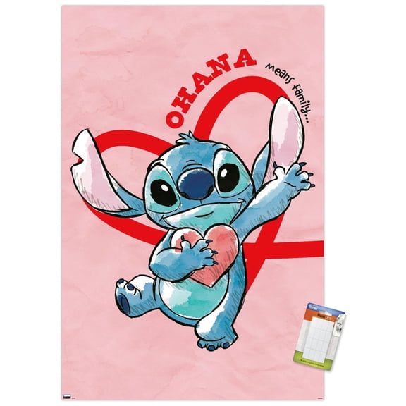 Disney Lilo and Stitch - Hearts Wall Poster, 22.375" x 34"