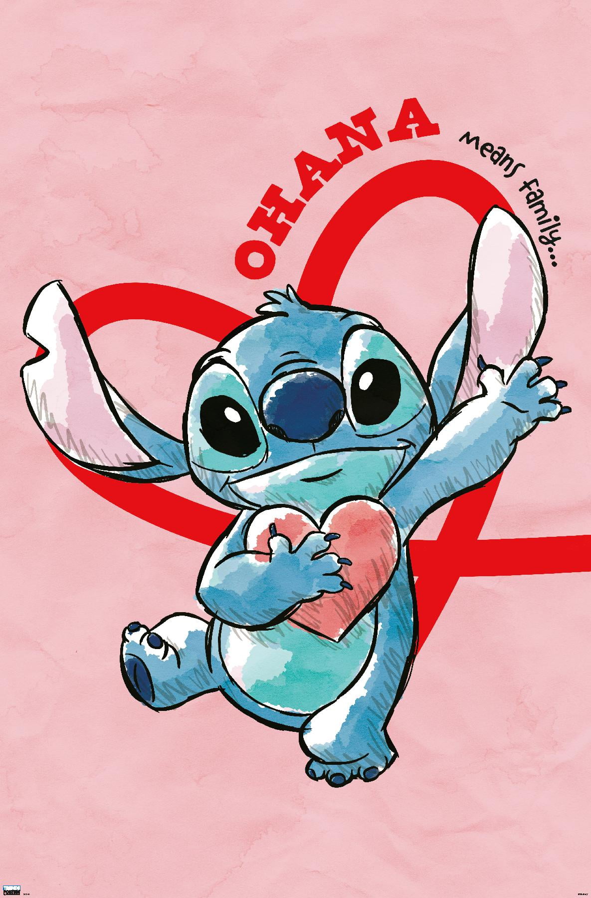 Disney Lilo and Stitch Hearts Wall Poster, 22.375" x 34"