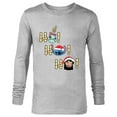 thumbnail image 1 of Disney Lilo and Stitch Ho Ho Ho Holiday - Long Sleeve T-Shirt for Men - Customized-Athletic Heather, 1 of 5