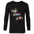 thumbnail image 1 of Disney Lilo and Stitch Ho Ho Ho Holiday - Long Sleeve T-Shirt for Men - Customized-Black, 1 of 5