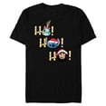 thumbnail image 1 of Disney Lilo and Stitch Ho Ho Ho Holiday - Short Sleeve Blended T-Shirt for Adults - Customized-Black, 1 of 5