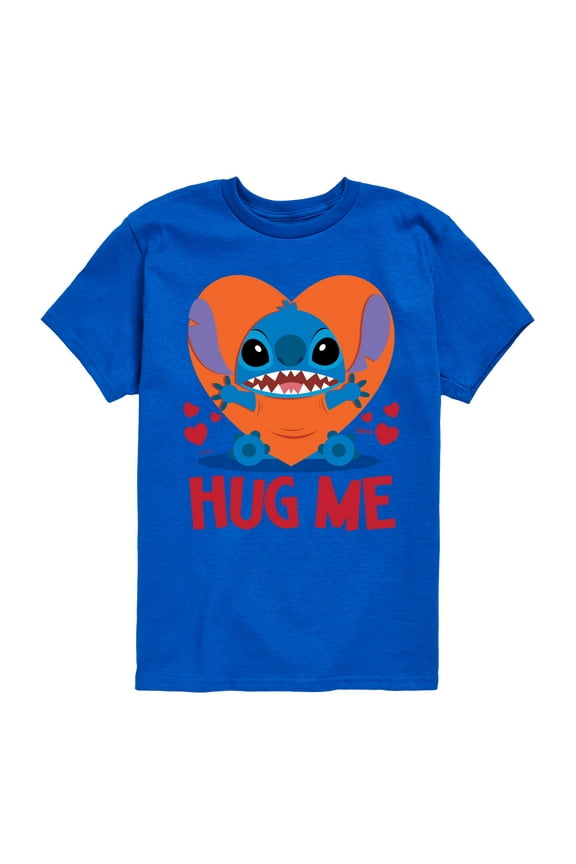 Disney - Lilo and Stitch - Hug Me - Boy's Toddler And Youth Short Sleeve Graphic T-Shirt