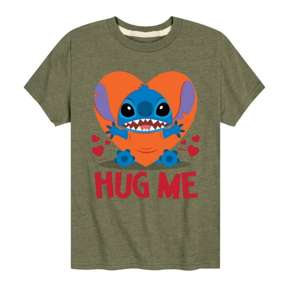 Disney - Lilo and Stitch - Hug Me - Boy's Toddler And Youth Short Sleeve Graphic T-Shirt