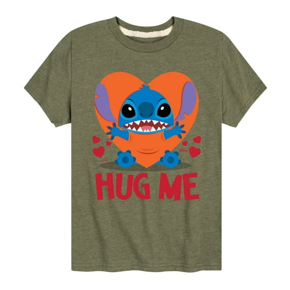 Disney - Lilo and Stitch - Hug Me - Boy's Toddler And Youth Short Sleeve Graphic T-Shirt