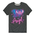 thumbnail image 1 of Disney - Lilo and Stitch - I Love Angel - Boy's Toddler And Youth Short Sleeve Graphic T-Shirt, 1 of 4