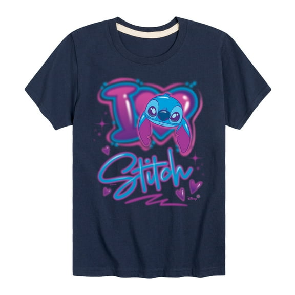 Disney - Lilo and Stitch - I Love Stitch - Boy's Toddler And Youth Short Sleeve Graphic T-Shirt