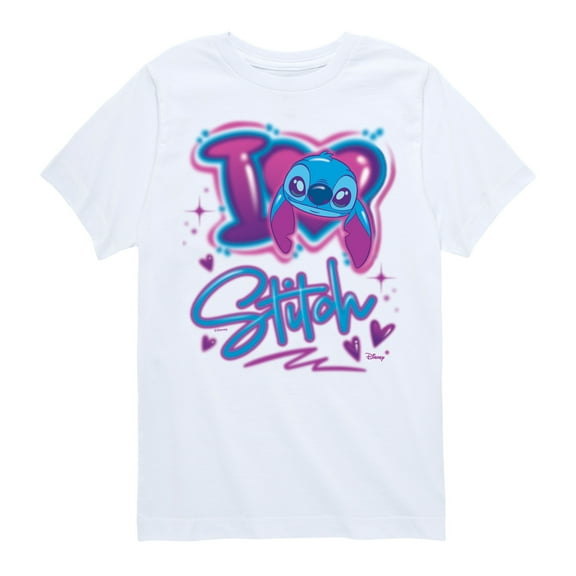 Disney - Lilo and Stitch - I Love Stitch - Boy's Toddler And Youth Short Sleeve Graphic T-Shirt