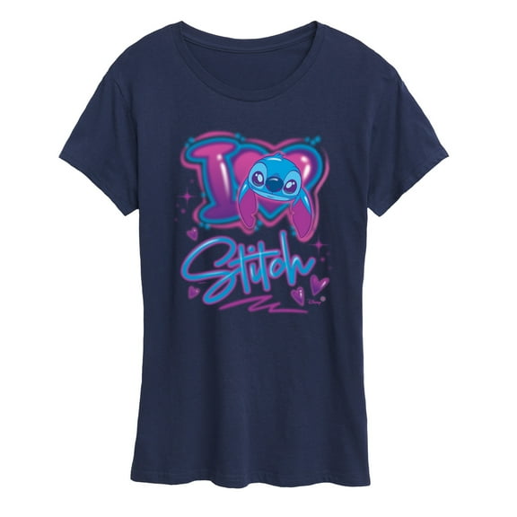 Disney - Lilo & Stitch - I Love Stitch - Women's Short Sleeve Graphic T-Shirt