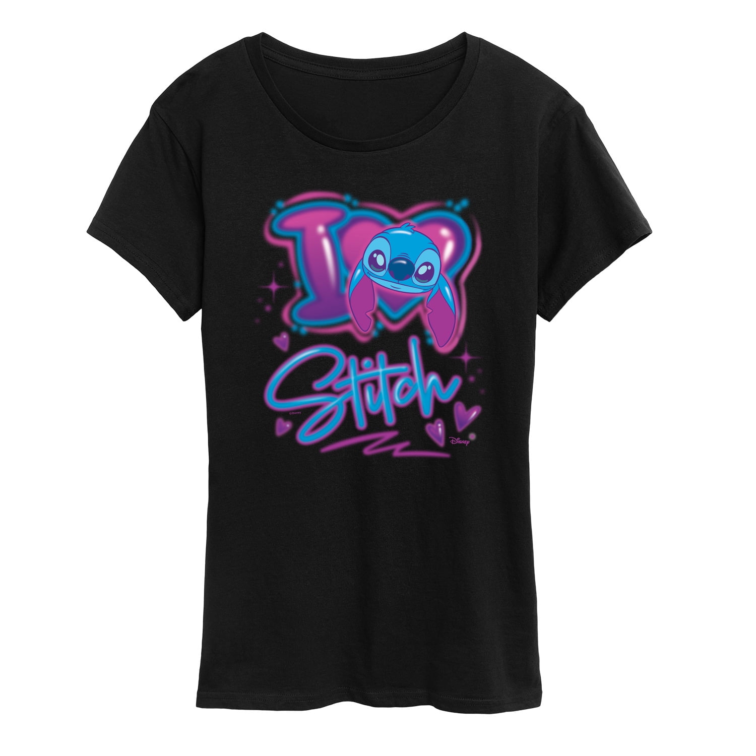 Disney - Lilo and Stitch - I Love Stitch - Women's Short Sleeve Graphic T-Shirt