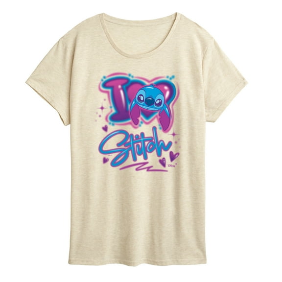 Disney - Lilo & Stitch - I Love Stitch - Women's Short Sleeve Graphic T-Shirt