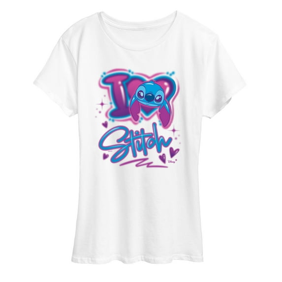 Disney - Lilo & Stitch - I Love Stitch - Women's Short Sleeve Graphic T-Shirt