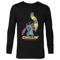 thumbnail image 1 of Disney Lilo and Stitch Ice Cream Chillin' - Long Sleeve T-Shirt for Men -Customized-Black, 1 of 5