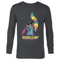 thumbnail image 1 of Disney Lilo and Stitch Ice Cream Chillin' - Long Sleeve T-Shirt for Men -Customized-Charcoal Heather, 1 of 5