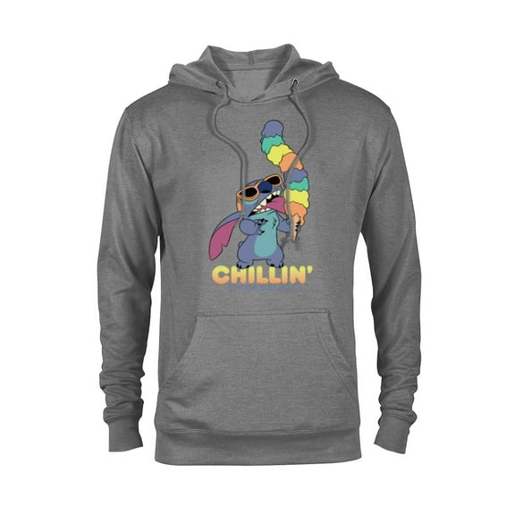 Disney Lilo and Stitch Ice Cream Chillin' - Pullover Hoodie for Adults -Customized-Graphite Heather